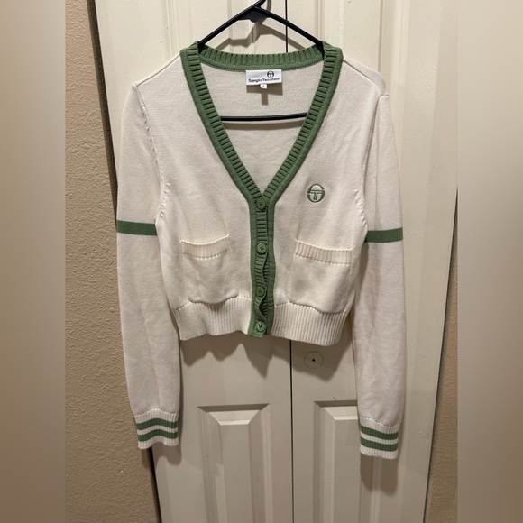 Sergio Tacchini Varsity-Style Lucia Knit Gardenia Luxury Cardigan , Small - Picture 7 of 11
